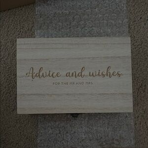 Finity Wooden Advice and Wishes Box